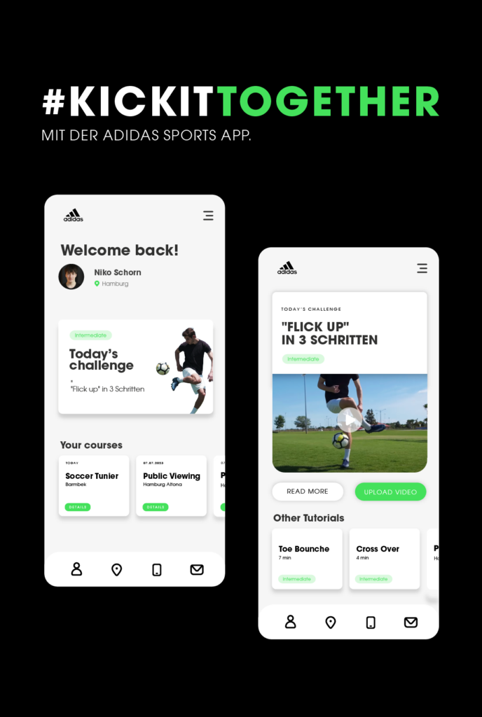 Design Mockup for Adidas App